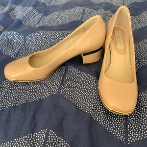 Stella McCartney patent leather low heel pump